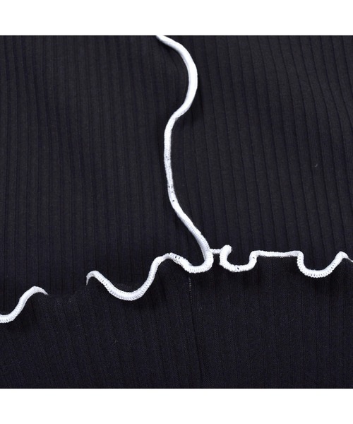 ZIDDY（ジディ）の「ZIDDY/配色センターメロウテレコニット(130~160cm)（ニット/セーター・キッズ・ホワイト/ブラック・140/130/160/150）」の18枚目の写真