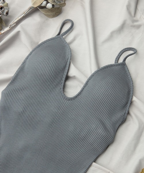HAKUJI(ハクジ)の「Supima Silk bra camisole(キャミソール・レディース・グレイッシュブルー・ONE SIZE)」の6枚目の写真