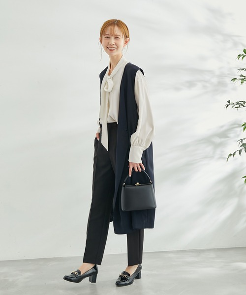 ROPE' PICNIC（ロペピクニック）の「【WEB限定】ミドル丈きれいめブラウス（シャツ/ブラウス・レディース・オフホワイト/ライトグレー/ネイビー・38）」の8枚目の写真