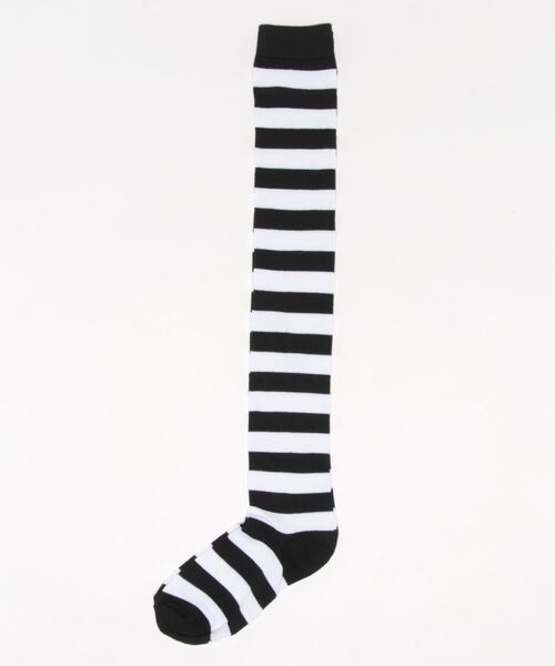 SPINNS(スピンズ)の「【入荷禁止】ZR KNEE SOX BORDER2(その他・レディース・ホワイト・フリー)」の1枚目の写真