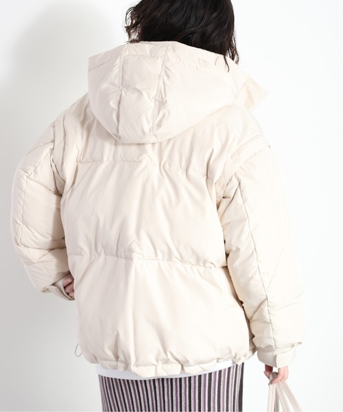 cepo（セポ）の「ハイネックエアコンダウン 2WAY（ダウンジャケット/コート・レディース・ブラック/オフホワイト・M/L）」の14枚目の写真