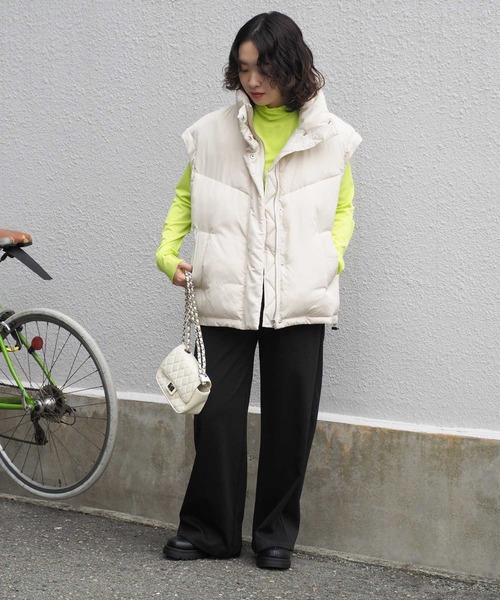 cepo（セポ）の「ハイネックエアコンダウン 2WAY（ダウンジャケット/コート・レディース・ブラック/オフホワイト・M/L）」の20枚目の写真