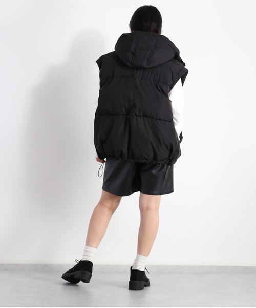 cepo（セポ）の「ハイネックエアコンダウン 2WAY（ダウンジャケット/コート・レディース・ブラック/オフホワイト・M/L）」の6枚目の写真