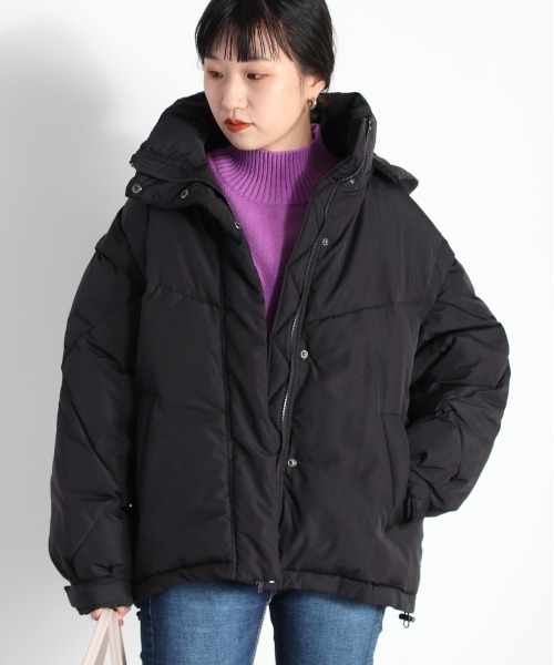 cepo（セポ）の「ハイネックエアコンダウン 2WAY（ダウンジャケット/コート・レディース・ブラック/オフホワイト・M/L）」の17枚目の写真