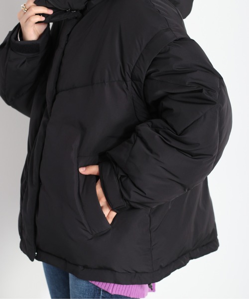 cepo（セポ）の「ハイネックエアコンダウン 2WAY（ダウンジャケット/コート・レディース・ブラック/オフホワイト・M/L）」の18枚目の写真