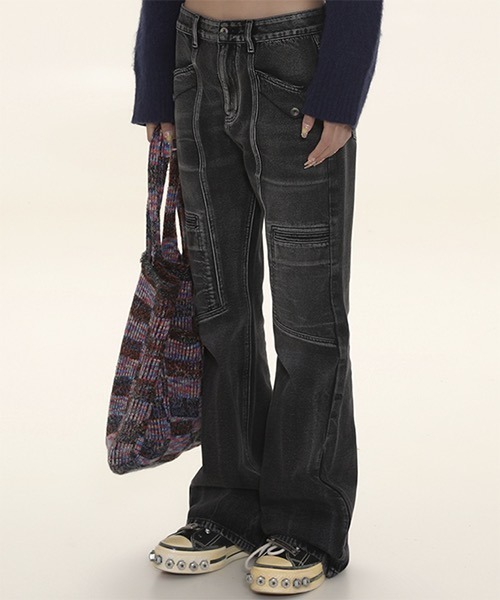 MASONPRINCE（メイソンプリンス）の「サイドポケット フレアデニム