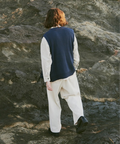 CASPER JOHN(キャスパージョン)の「Nep knit vest/ネップニットベスト(ベスト・メンズ・ブルー/アイボリー・SMALL/MEDIUM/LARGE)」の20枚目の写真