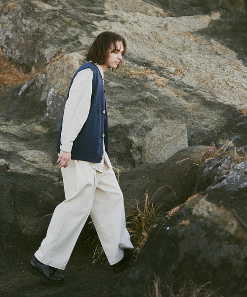 CASPER JOHN(キャスパージョン)の「Nep knit vest/ネップニットベスト(ベスト・メンズ・ブルー/アイボリー・SMALL/MEDIUM/LARGE)」の22枚目の写真