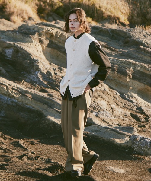 CASPER JOHN(キャスパージョン)の「Nep knit vest/ネップニットベスト(ベスト・メンズ・ブルー/アイボリー・SMALL/MEDIUM/LARGE)」の10枚目の写真
