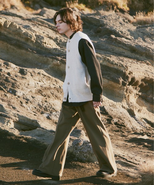 CASPER JOHN(キャスパージョン)の「Nep knit vest/ネップニットベスト(ベスト・メンズ・ブルー/アイボリー・SMALL/MEDIUM/LARGE)」の12枚目の写真