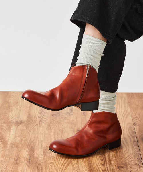 PADRONE MUSEUM（パドローネミュージアム）の「【PADRONE】別注 SIDE ZIP SHORT BOOTS PU7358-1201-11A サイドジップショートブーツ（ブーツ・メンズ・キャメル/ブラック/ベージュ・42/40/41/43）」の17枚目の写真