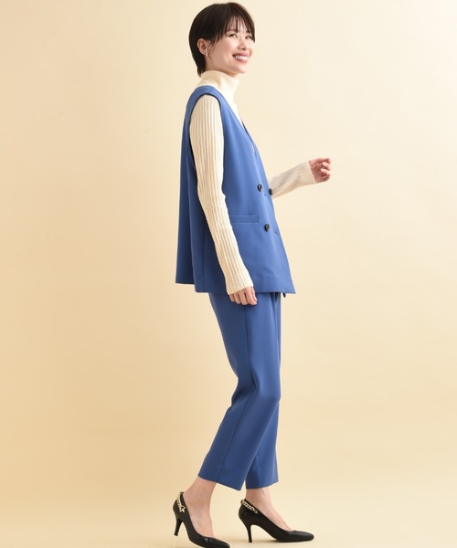 INTERPLANET（インタープラネット）の「【ＵＶ・吸水速乾】ダブルクロスジレ（その他アウター・レディース・ブルー/ネイビー/グレイッシュベージュ・FREE）」の22枚目の写真