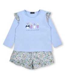 BeBe/GIRL花柄Tシャツパンツ2点セットベビー(80~90cm)