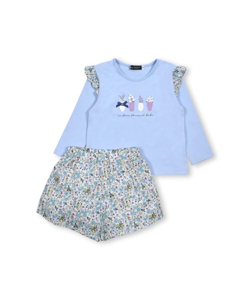 BeBe(ベベ)の「BeBe/GIRL花柄Tシャツパンツ2点セットベビー(80~90cm)(ロンパース・キッズ・ブルー系その他/ピンク系その他・90/80)」の6枚目の写真