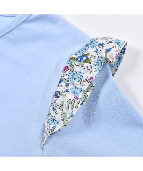 BeBe(ベベ)の「BeBe/GIRL花柄Tシャツパンツ2点セットベビー(80~90cm)(ロンパース・キッズ・ブルー系その他/ピンク系その他・90/80)」の3枚目の写真