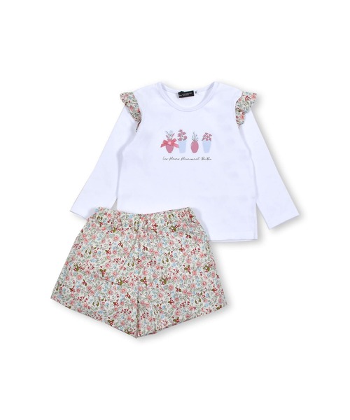 BeBe(ベベ)の「BeBe/GIRL花柄Tシャツパンツ2点セットベビー(80~90cm)(ロンパース・キッズ・ブルー系その他/ピンク系その他・90/80)」の22枚目の写真