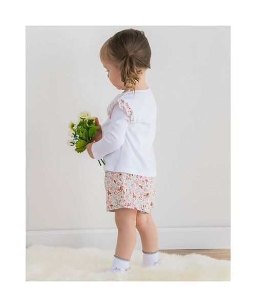 BeBe(ベベ)の「BeBe/GIRL花柄Tシャツパンツ2点セットベビー(80~90cm)(ロンパース・キッズ・ブルー系その他/ピンク系その他・90/80)」の12枚目の写真