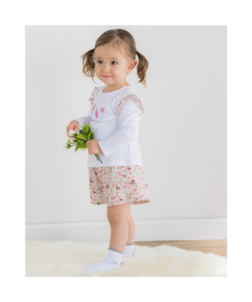 BeBe(ベベ)の「BeBe/GIRL花柄Tシャツパンツ2点セットベビー(80~90cm)(ロンパース・キッズ・ブルー系その他/ピンク系その他・90/80)」の20枚目の写真