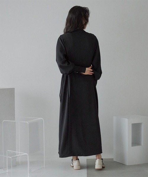 miette(ミエット)の「サイドリボンVネックワンピース(ワンピース・レディース・パープル/ブルー/ブラック・FREE)」の5枚目の写真