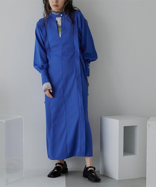 miette(ミエット)の「サイドリボンVネックワンピース(ワンピース・レディース・パープル/ブルー/ブラック・FREE)」の8枚目の写真