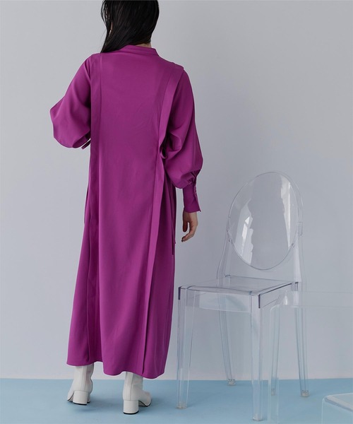 miette(ミエット)の「サイドリボンVネックワンピース(ワンピース・レディース・パープル/ブルー/ブラック・FREE)」の10枚目の写真