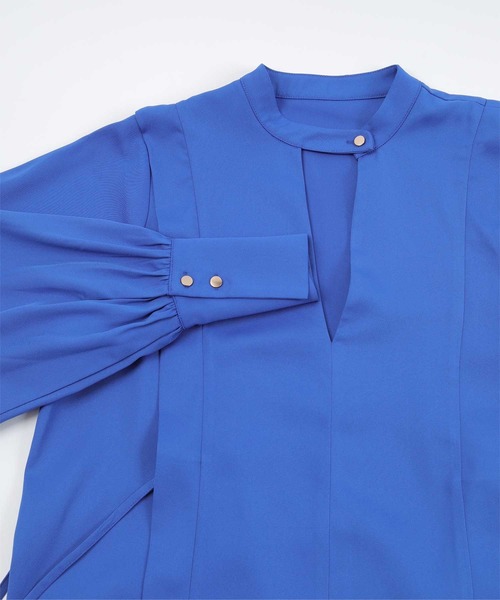 miette(ミエット)の「サイドリボンVネックワンピース(ワンピース・レディース・パープル/ブルー/ブラック・FREE)」の12枚目の写真