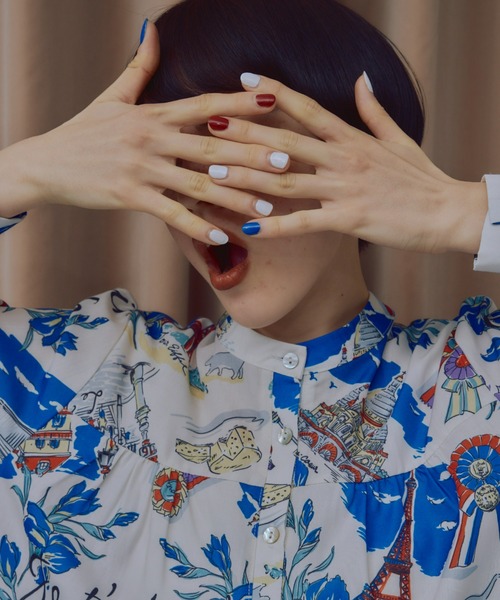 manana suerte（マニャーナスエルテ）の「オリジナルプリントティアードワンピース（ワンピース・レディース・オフホワイト/ブラック・FREE）」の16枚目の写真