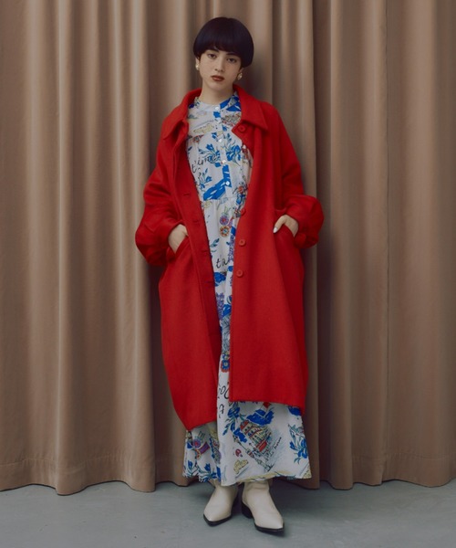 manana suerte（マニャーナスエルテ）の「オリジナルプリントティアードワンピース（ワンピース・レディース・オフホワイト/ブラック・FREE）」の14枚目の写真