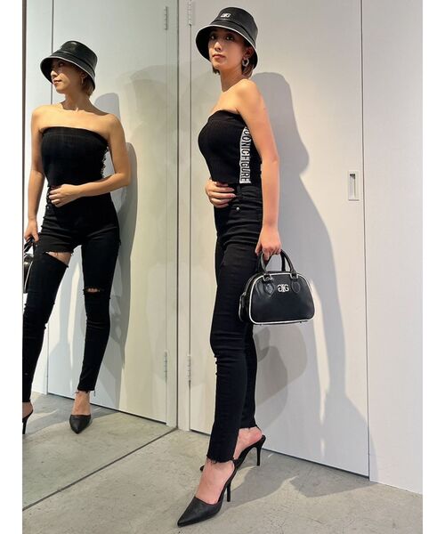 GYDA（ジェイダ）の「Symmetry GYDAパイピングバッグ（ハンドバッグ・レディース・オフホワイト/ブラック・FREE）」の16枚目の写真