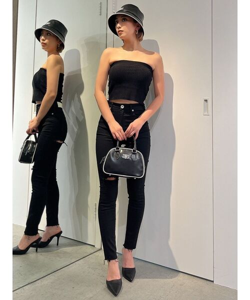 GYDA（ジェイダ）の「Symmetry GYDAパイピングバッグ（ハンドバッグ・レディース・オフホワイト/ブラック・FREE）」の11枚目の写真