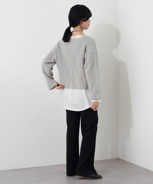 SHENERY(シーナリー)の「センタースリットニットパンツ(その他パンツ・レディース・モカ/ブラック・36/38)」の13枚目の写真