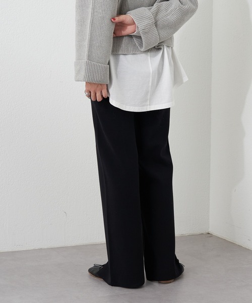 SHENERY(シーナリー)の「センタースリットニットパンツ(その他パンツ・レディース・モカ/ブラック・36/38)」の6枚目の写真