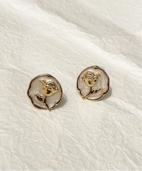 apres jour(アプレジュール)の「【apres jour×ARIAZ】ヴィンテージピアス(ピアス(両耳用)・レディース・オフホワイト/ブラック・FREE)」の3枚目の写真