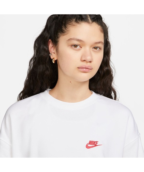NIKE（ナイキ）の「NIKE W NSW FLC CREW EPPK ナイキ ウィメンズ NSW EPPK フリース L/S クルー（スウェット・レディース・ホワイト/ブラック/ピンク・L/S/M/XL）」の13枚目の写真