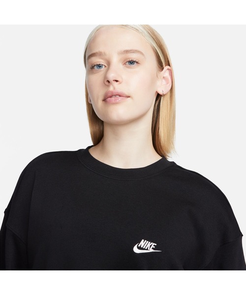 NIKE（ナイキ）の「NIKE W NSW FLC CREW EPPK ナイキ ウィメンズ NSW EPPK フリース L/S クルー（スウェット・レディース・ホワイト/ブラック/ピンク・L/S/M/XL）」の9枚目の写真