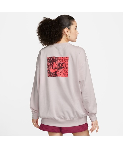NIKE（ナイキ）の「NIKE W NSW FLC CREW EPPK ナイキ ウィメンズ NSW EPPK フリース L/S クルー（スウェット・レディース・ホワイト/ブラック/ピンク・L/S/M/XL）」の6枚目の写真