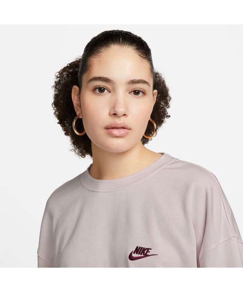NIKE（ナイキ）の「NIKE W NSW FLC CREW EPPK ナイキ ウィメンズ NSW EPPK フリース L/S クルー（スウェット・レディース・ホワイト/ブラック/ピンク・L/S/M/XL）」の5枚目の写真