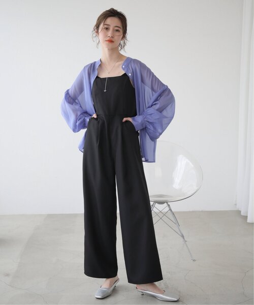 frames RAY CASSIN（フレームスレイカズン）の「WEB限定　バックリボンオールインワン（つなぎ/オールインワン・レディース・ブラック/キナリ・FREE）」の3枚目の写真