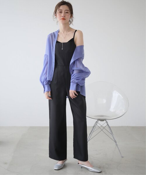 frames RAY CASSIN（フレームスレイカズン）の「WEB限定　バックリボンオールインワン（つなぎ/オールインワン・レディース・ブラック/キナリ・FREE）」の7枚目の写真