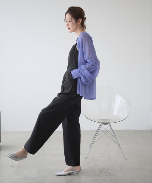 frames RAY CASSIN（フレームスレイカズン）の「WEB限定　バックリボンオールインワン（つなぎ/オールインワン・レディース・ブラック/キナリ・FREE）」の5枚目の写真