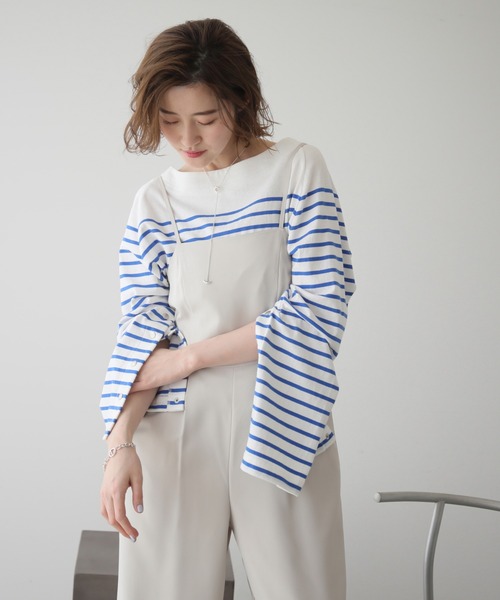 frames RAY CASSIN（フレームスレイカズン）の「WEB限定　バックリボンオールインワン（つなぎ/オールインワン・レディース・ブラック/キナリ・FREE）」の12枚目の写真