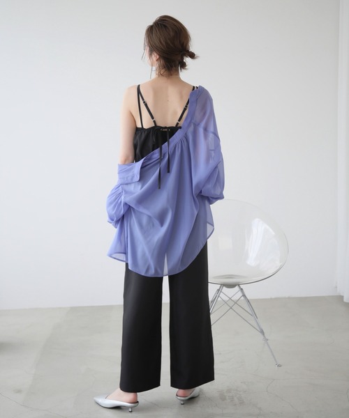 frames RAY CASSIN（フレームスレイカズン）の「WEB限定　バックリボンオールインワン（つなぎ/オールインワン・レディース・ブラック/キナリ・FREE）」の21枚目の写真