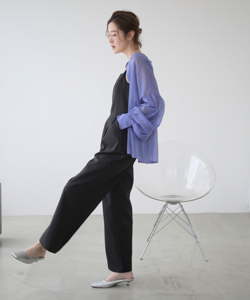 frames RAY CASSIN（フレームスレイカズン）の「WEB限定　バックリボンオールインワン（つなぎ/オールインワン・レディース・ブラック/キナリ・FREE）」の19枚目の写真