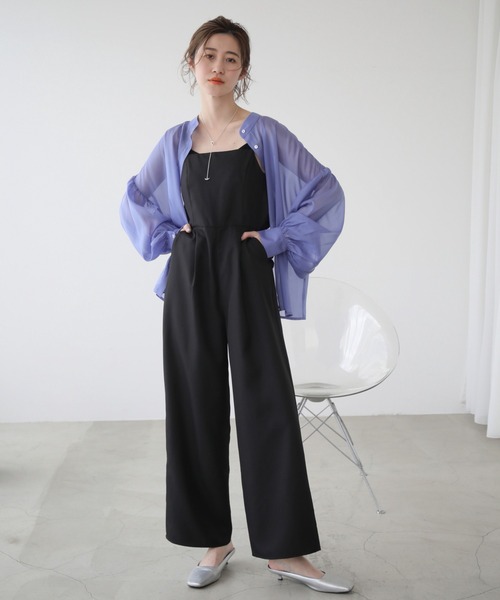 frames RAY CASSIN（フレームスレイカズン）の「WEB限定　バックリボンオールインワン（つなぎ/オールインワン・レディース・ブラック/キナリ・FREE）」の18枚目の写真