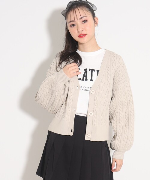 PINK-latte（ピンクラテ）の「◇【2点セットアイテム】ケーブルニット