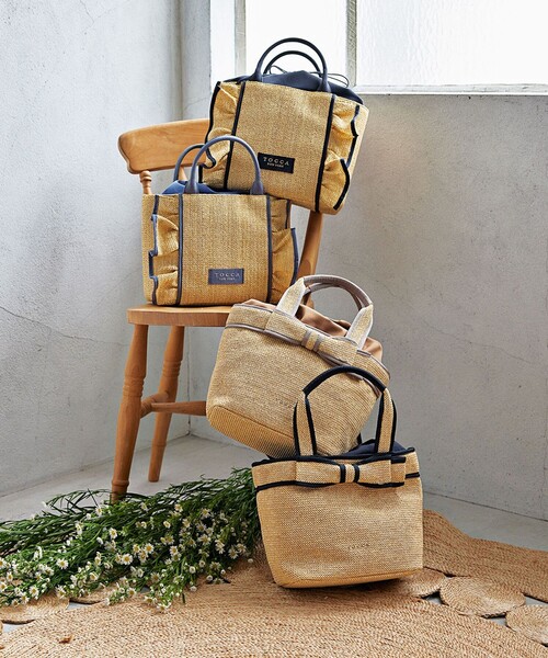 TOCCA(トッカ)の「RIBBON BASKET かごバッグ(かごバッグ・レディース・ブラック系/ベージュ系・F)」の3枚目の写真