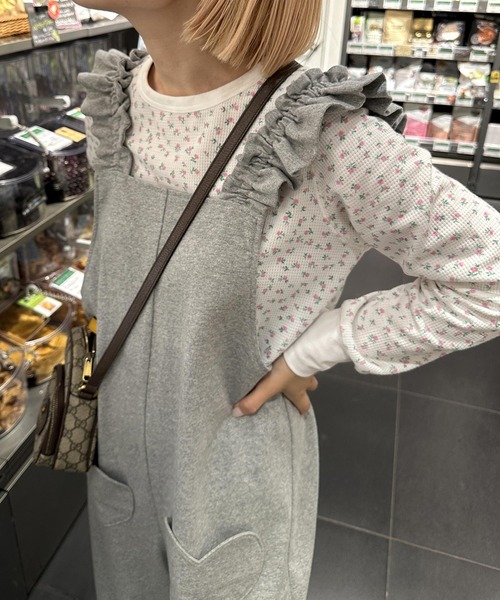 Alley by w closet（アリーバイダブルクローゼット）の「【Alley】プリントワッフルクルーネックロンT（Tシャツ/カットソー・レディース・オフホワイト/ブルー/ピンク/オレンジ/その他1/ホワイト系/ホワイト系1/ミント・FREE）」の13枚目の写真