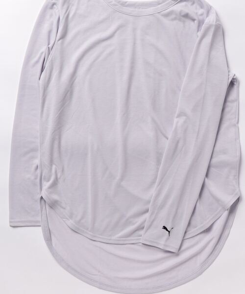 PUMA（プーマ）の「PUMA プーマ ウィメンズ ヨガ スタジオ 長袖 Tシャツ（Tシャツ/カットソー・レディース・ラベンダー/ブラック・LARGE/MEDIUM/X-LARGE/SMALL）」の4枚目の写真