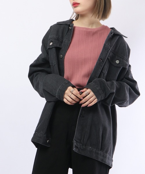 MODISH GAZE(モディシュガゼ)の「MODISH GAZE オーバーサイズデニムジャケット(デニムジャケット・メンズ・ネイビー/ブラック/ブルー・F)」の18枚目の写真