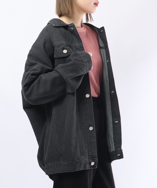 MODISH GAZE(モディシュガゼ)の「MODISH GAZE オーバーサイズデニムジャケット(デニムジャケット・メンズ・ネイビー/ブラック/ブルー・F)」の19枚目の写真